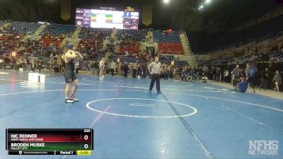 220 lbs Champ. Round 1 - Broden Muske, Valley City vs Nic Renner, West Fargo Sheyenne