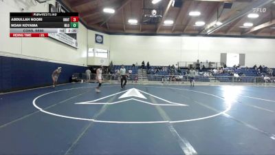 133 lbs Cons. Semi - Abdullah Noori, Unattached vs Noah Koyama, Menlo NCAA