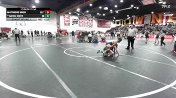 126 lbs Champ. Round 1 - Gavin Britt, Santa Monica vs Mattheus Miso, Western