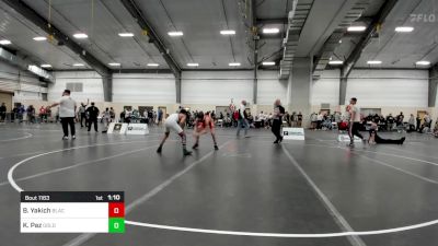 105 lbs Rr Rnd 3 - Brayden Yakich, Black Fox Wrestling Academy vs Keenan Paz, Gold Rush Wrestling