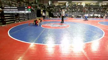 90 lbs Consi Of 4 - William Stewart, 706 Wrestling vs Kyheim Peterson, Glasgow Wrestling Academy