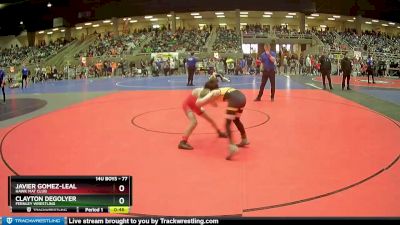 77 lbs Cons. Round 1 - Clayton Degolyer, Fernley Wrestling vs Javier Gomez-leal, Hawk Mat Club