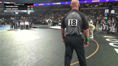 150 lbs Semifinal - Matthew Luna, Saint Francis (CC) vs Daniel Zepeda, Gilroy (CC)