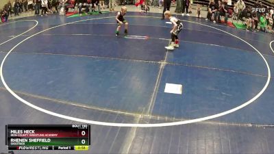 42 lbs Cons. Round 4 - Miles Heck, Iron County Wrestling Academy vs Rhenen Sheffield, Shootbox