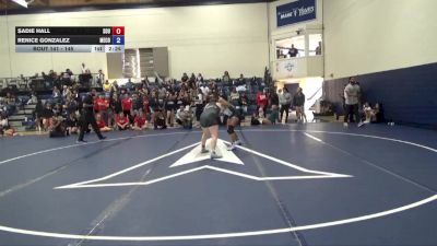 145 lbs Cons. Round 2 - Sadie Hall, Southern Oregon University vs Renice Gonzalez, Menlo College