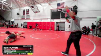 165 lbs Cons. Round 5 - Joe Ciccarelli, Cuesta College vs Jesus Navarrete, Bakersfield College