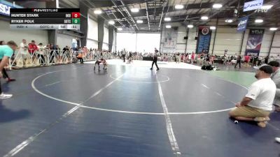 56 lbs Rr Rnd 3 - Hunter Stark, Indiana Outlaws Red vs Ryker Polk, Team Gotcha Blue