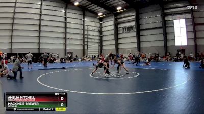 117 lbs Quarterfinal - Mackinzie Brewer, Missouri vs Amelia Mitchell, Highland Wrestling Club