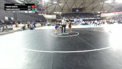 Girls 4A 140 lbs Quarterfinal - Anahi Garcia, Moses Lake (Girls) vs Rubylove Koch, Curtis (Girls)