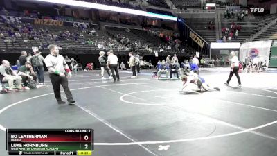 215 Class 2 lbs Cons. Round 2 - Luke Hornburg, Westminster Christian Academy vs Bo Leatherman, Odessa