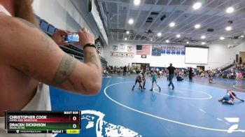 70 lbs Cons. Semi - Christopher Cook, Camel Kids Wrestling vs Dracen Dickinson, Douglas WC