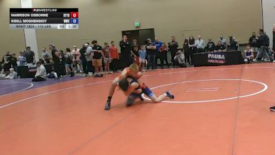 115 lbs Cons. Quarters - Harrison Osborne, Steller Trained vs Kirill Moshenskiy, Willpower Wrestling Club