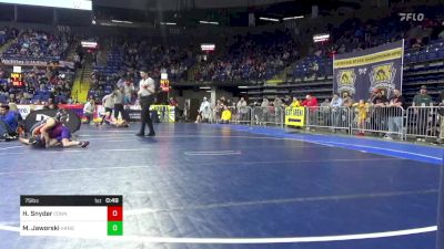 75 lbs Quarterfinal - Hadley Snyder, Connellsville vs Maya Jaworski, Hanover