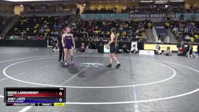 145 lbs 3rd Place Match - Reese Larramendy, Iowa vs Zoey Lints, Elmira College
