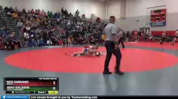 113 lbs 1st Place Match - Geno Gallegos, Fruita Monument vs Nick Dardanes, Brush