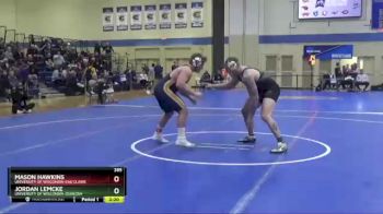 285 lbs Semifinal - Jordan Lemcke, University Of Wisconsin-Oshkosh vs Mason Hawkins, University Of Wisconsin-Eau Claire