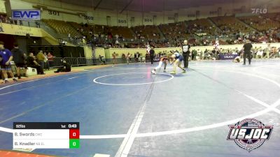 92 lbs Consi Of 16 #1 - Bodie Swords, Cowboy Wrestling Club vs Brady Knadler, NB Elite