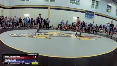 113 lbs Champ. Round 2 - Marcus Malone, Contenders Wrestling Academy vs Colin Clark, Perry Meridian Wrestling Club
