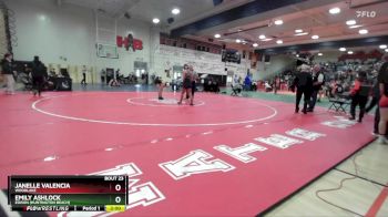 110 lbs Champ. Round 1 - Janelle Valencia, Woodlake vs Emily Ashlock, Edison (Huntington Beach)
