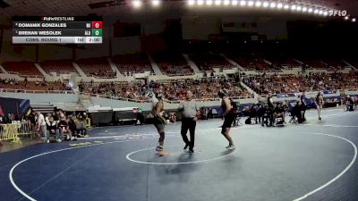 138-D4 Quarterfinal - Brenan Wesolek, Arizona Lutheran Academy vs Domanik Gonzales, Miami High School