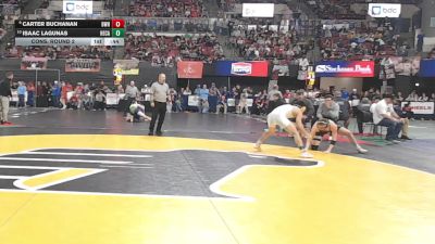 AA - 132 lbs Cons. Round 2 - Isaac Lagunas, Helena Capital vs Carter Buchanan, Billings West