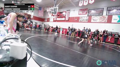 89-97 lbs Rr Rnd 1 - Kaedy Cooper, Grove Takedown Club vs Kimberly Emmons, Grove Takedown Club