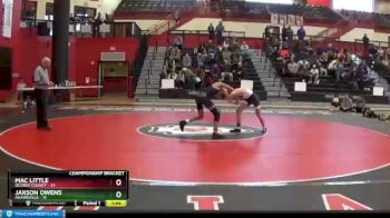 120 lbs Quarterfinals (8 Team) - Jaxson Owens, Adairsville vs Mac Little, Oconee County