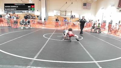 110 lbs Quarterfinal - Jaiven Zorrilla, Myland Wrestling Academy vs Blake Binetti, Olympic