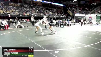 130 Class 1 lbs 1st Place Match - Noellie Parrott, Smithville vs Emily Bischoff, Odessa