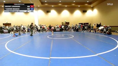 67 lbs Quarters - Vincent Lissenden, New Jersey vs Hunter Bradick, Pennsylvania