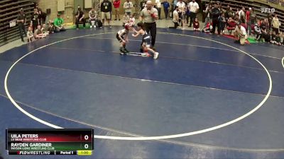 42 lbs Cons. Round 5 - Rayden Gardiner, Payson Lions Wrestling Club vs Uila Peters, LV Bear Wrestling Club