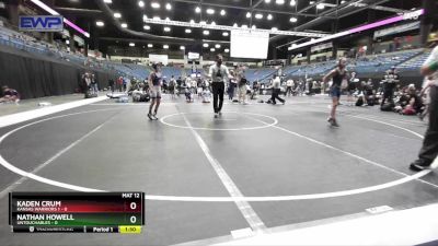 72 lbs Round 2 (6 Team) - Kaden Crum, Kansas Warriors 1 vs Nathan Howell, Untouchables