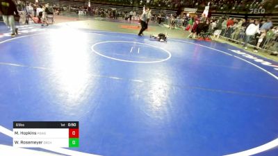 61 lbs Quarterfinal - Mason Hopkins, Power Half Wrestling Academy vs Weston Rosemeyer, Orchard South WC