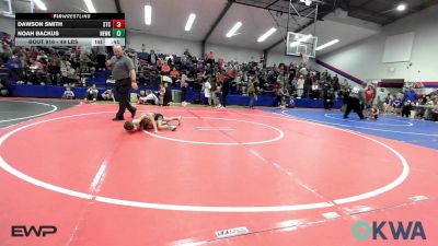 49 lbs Semifinal - Dawson Smith, Sallisaw Takedown Club vs Noah Backus, Newkirk Takedown Club