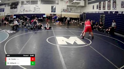 285 lbs Cons. Round 2 - Micah Hilliard, West Shamokin Hs vs Ward Yoder, Punxsutawney Area Hs