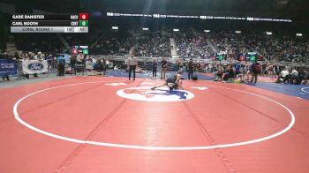 4A-175 lbs Cons. Round 1 - Carl Booth, Central vs Gabe Banister, Natrona County