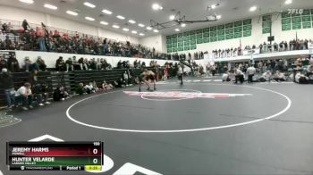 150 lbs Cons. Semi - Hunter Velarde, Lander Valley vs Jeremy Harms, Powell