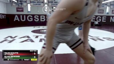 149 lbs Quarterfinal - Talan Schutte, UW - La Crosse vs Elijah Broesder, Iowa Lakes CC