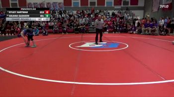 120 lbs Champ. Round 2 - Ryley Hartman, Oelwein vs Juliana Gleason, Bellevue