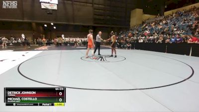 6A-215 lbs Cons. Round 2 - Michael Costello, Olathe East vs Detrick Johnson, Topeka