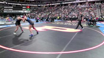 G155-4A Champ. Round 1 - Dixie Bitner, County Line Girls vs Niyla Ennis, Moffat County Girls