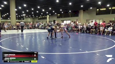 132 lbs Round 3 (6 Team) - Sam Favaza, WALA vs John Breen, Indy WC