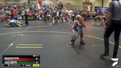 52 lbs Finals (8 Team) - Braxton Edgil, Mi Pitbulls vs Crue Dennis, BadBass Green