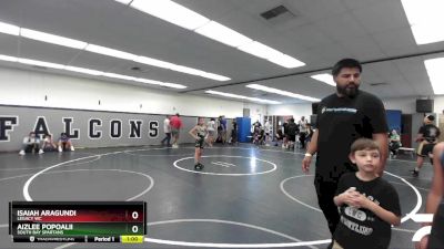 77 lbs Cons. Round 2 - Aizlee Popoalii, South Bay Spartans vs Isaiah Aragundi, Legacy WC