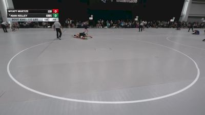 117 lbs Cons. Sub-quarters - Kian Kelley, Kearney MatCats Wrestling Club vs Wyatt Muetze, St. Charles WC