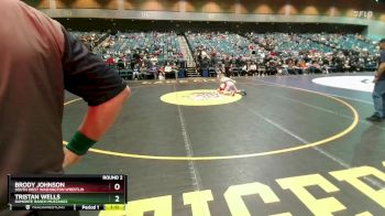 99-104 lbs Round 2 - Brody Johnson, South West Washington Wrestlin vs Tristan Wells, Damonte Ranch Mustangs