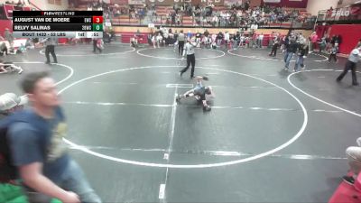 53 lbs Cons. Quarters - August Van De Moere, Emmett Wrestling Club vs Relvy Salinas, 208 Badgers Wrestling Club