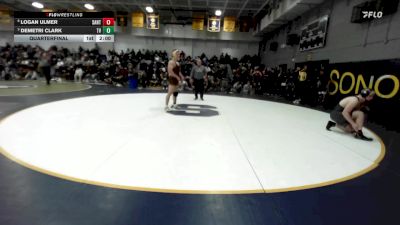190 lbs Quarterfinal - Demetri Clark, Temecula Valley vs Logan Ulmer, Santiago (Corona)
