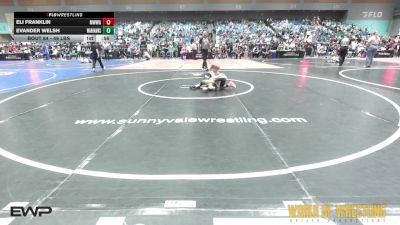 49 lbs Consolation - Eli Franklin, Mighty Warrior Wrestling Academy vs Evander Welsh, Warhawks Wrestling Inc.