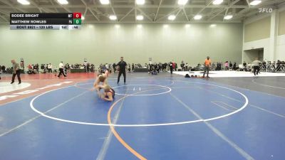 120 lbs Consi Of 16 #2 - Bodee Bright, MT vs Matthew Rowles, PA